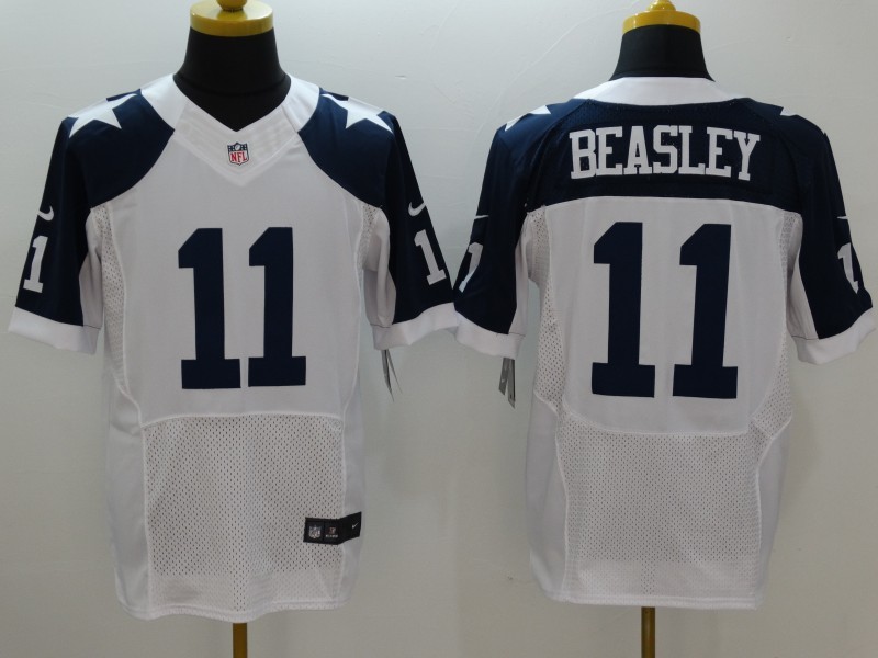 Dallas Cowboys 11 Beasley White Thankgivings 2015 Nike Elite Jersey